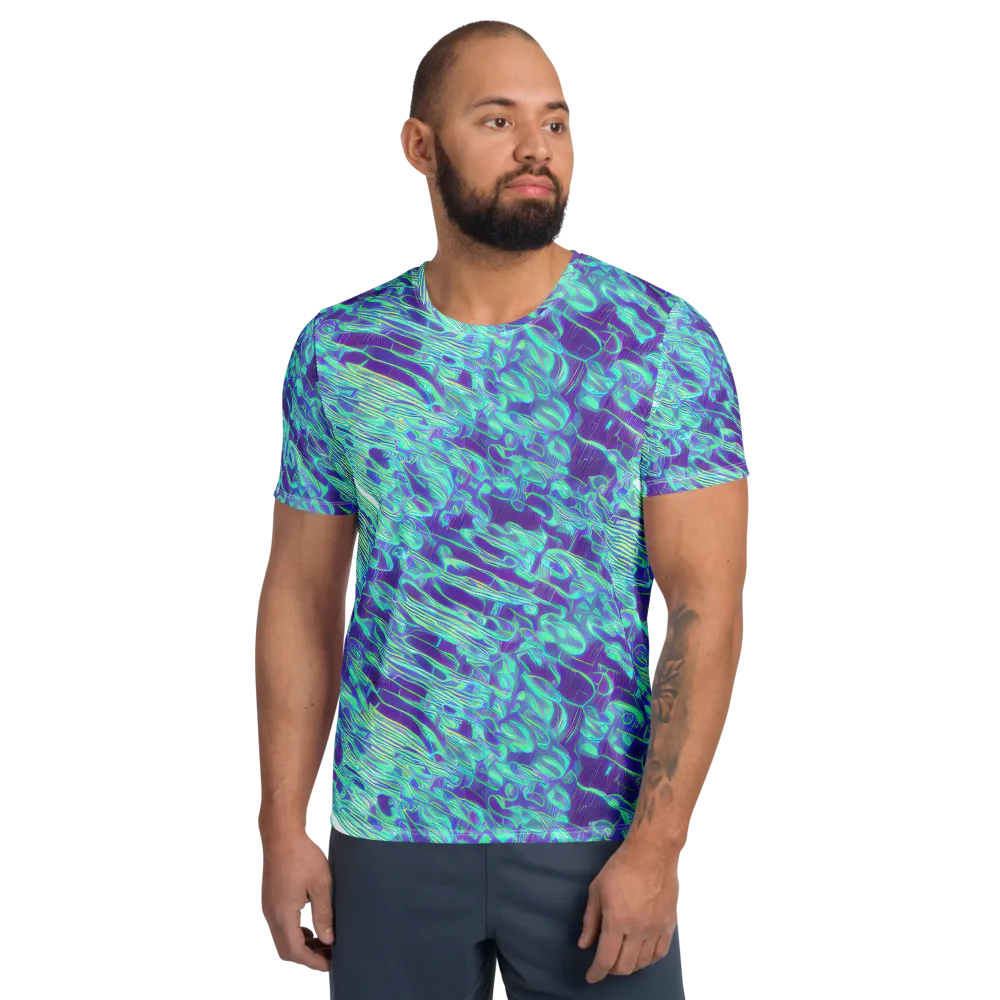 Aqua Fever on Men's Athletic T-Shirt — Front