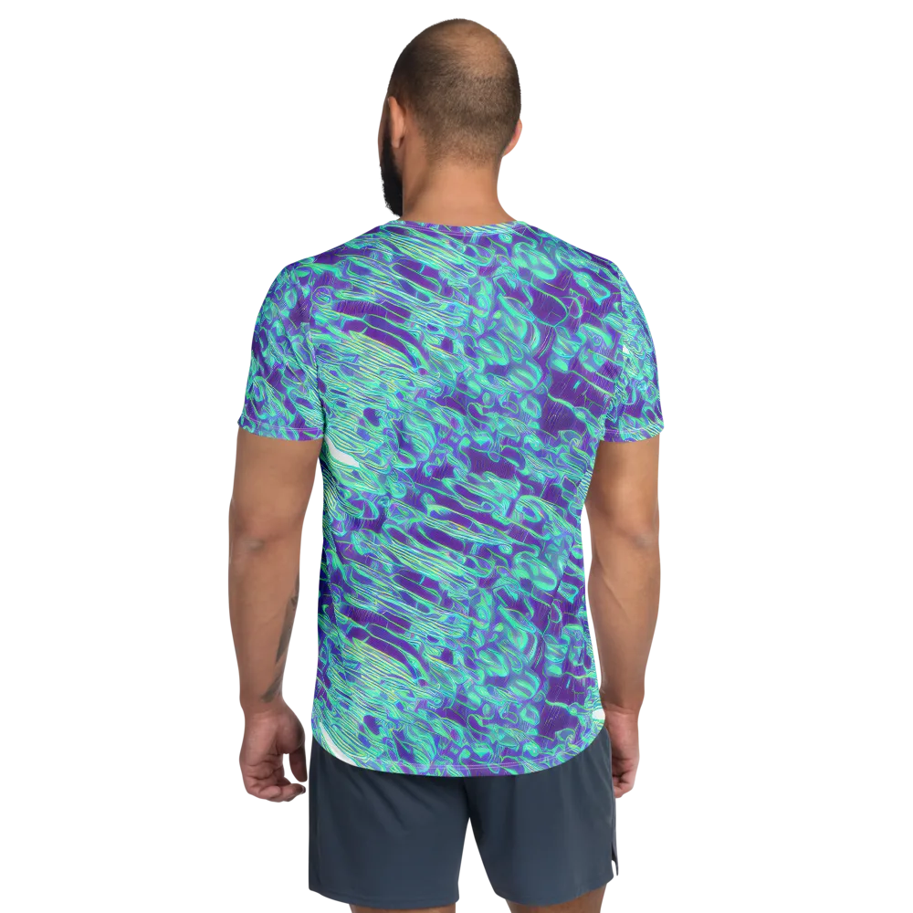 Aqua Fever on Men's Athletic T-Shirt — Back