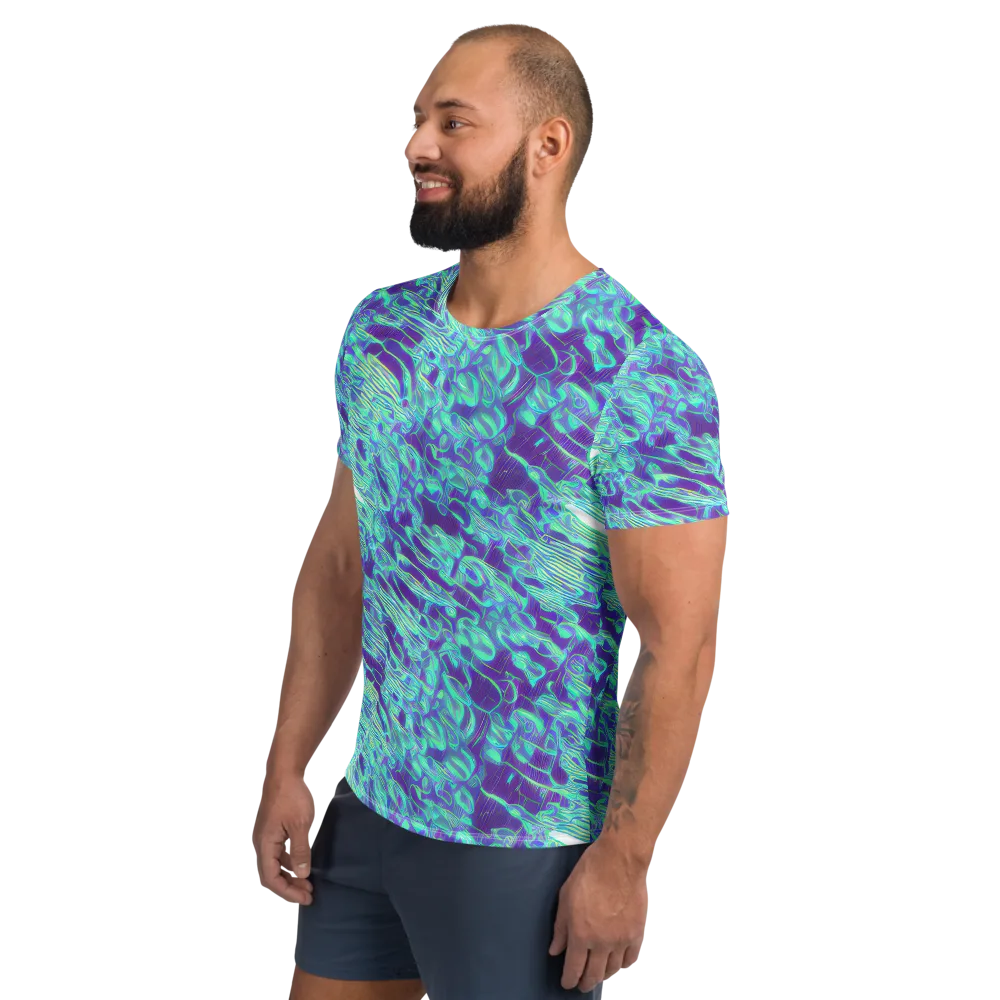 Aqua Fever on Men's Athletic T-Shirt — Left