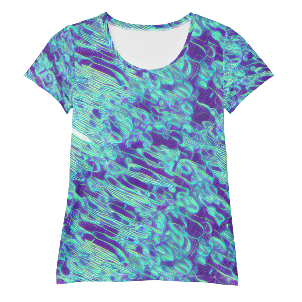 Aqua Fever on Women's Athletic T-Shirt — Front