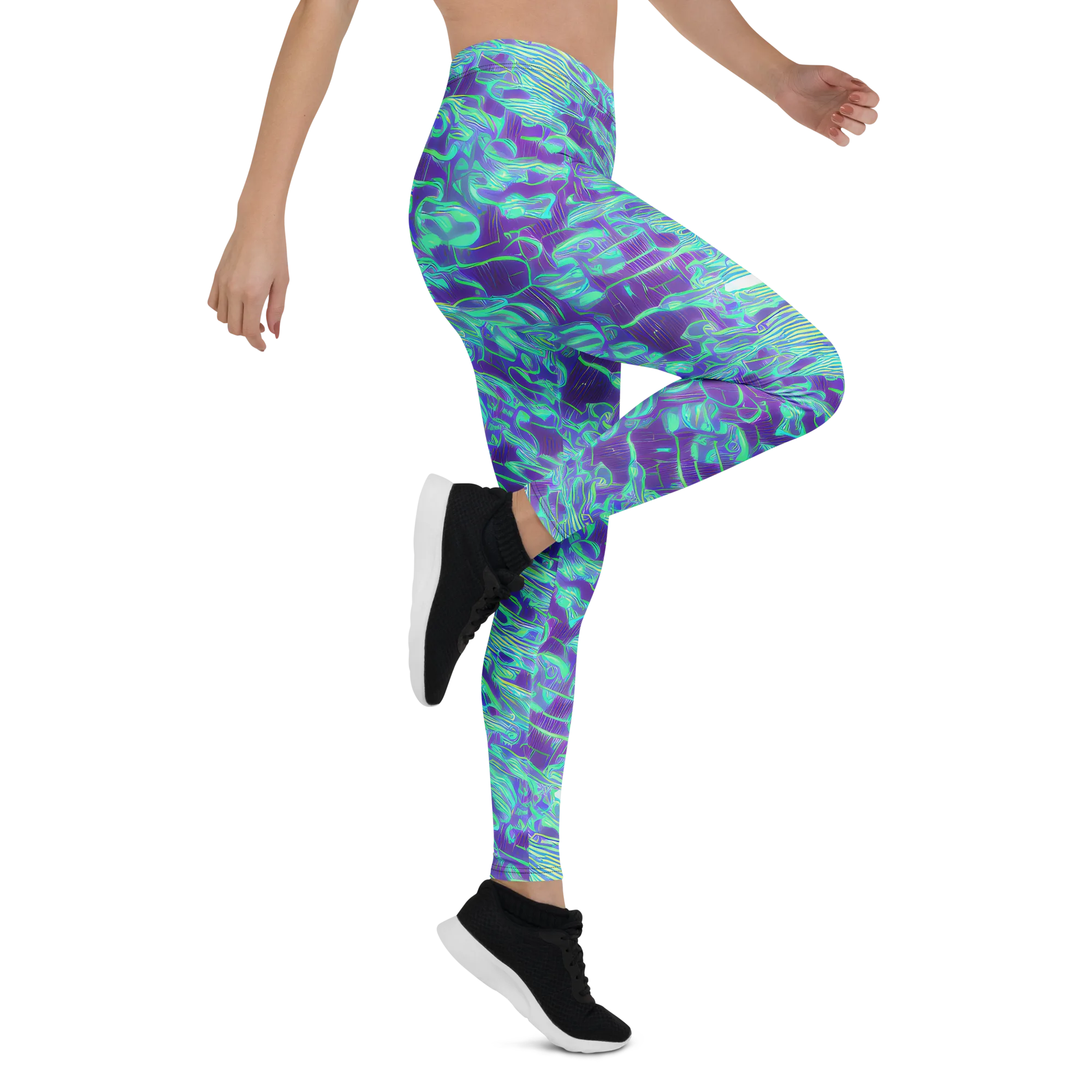 Aqua Fever on Leggings — Right