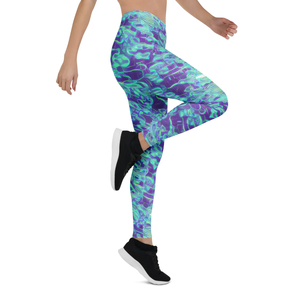 Aqua Fever on Leggings — Right