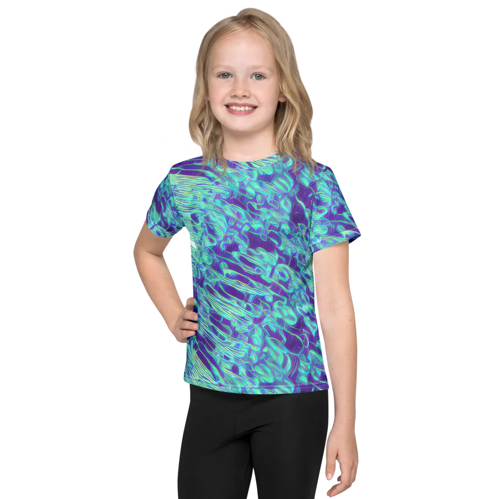 Aqua Fever on Kids Crew Neck T-Shirt — Front