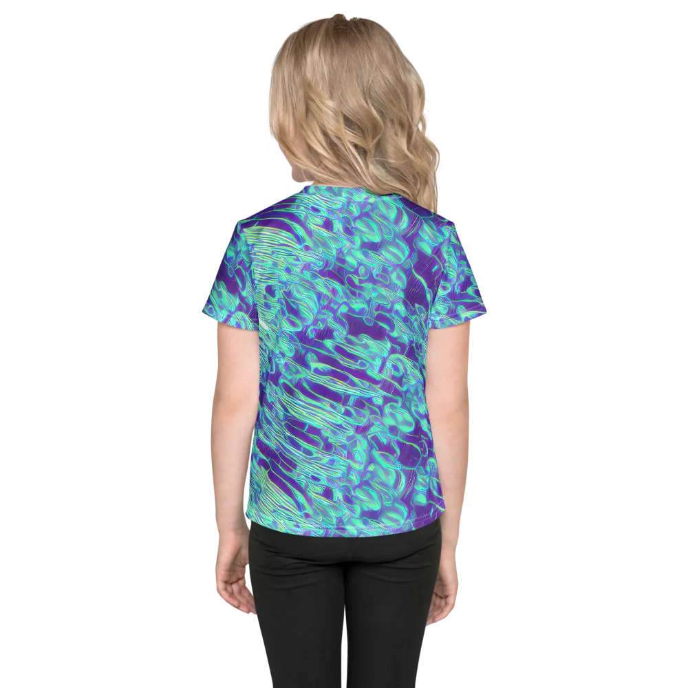 Aqua Fever on Kids Crew Neck T-Shirt — Back