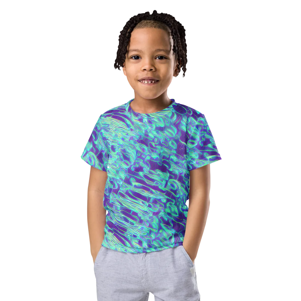 Aqua Fever on Kids Crew Neck T-Shirt — Front