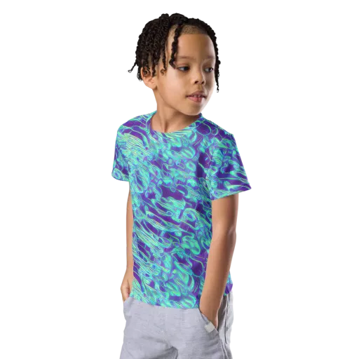 Aqua Fever on a Kids Crew Neck T-Shirt