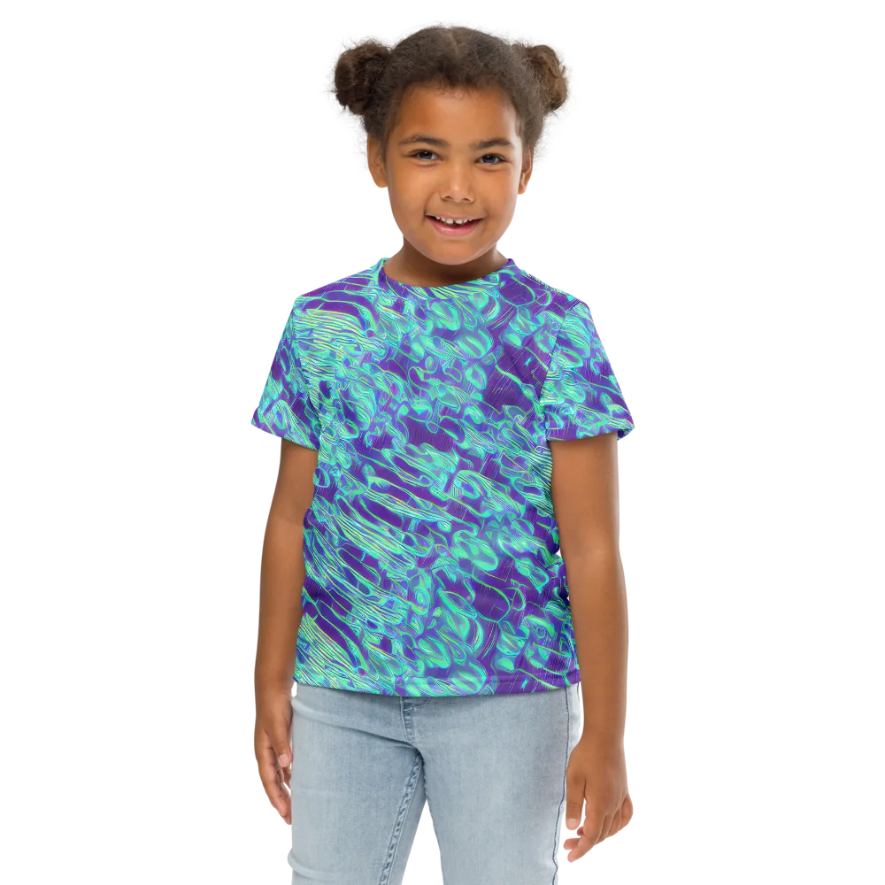 Aqua Fever on Kids Crew Neck T-Shirt — Front