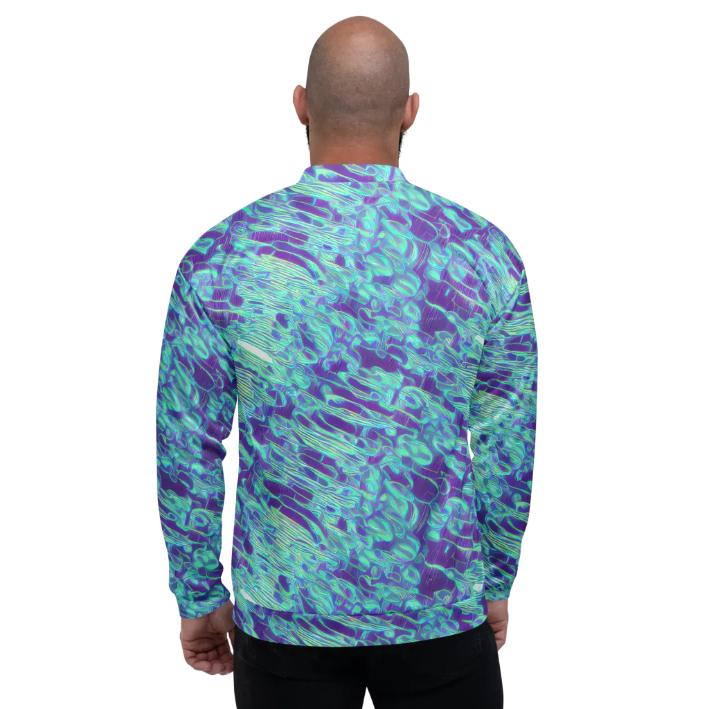 Aqua Fever on Bomber Jacket — Back