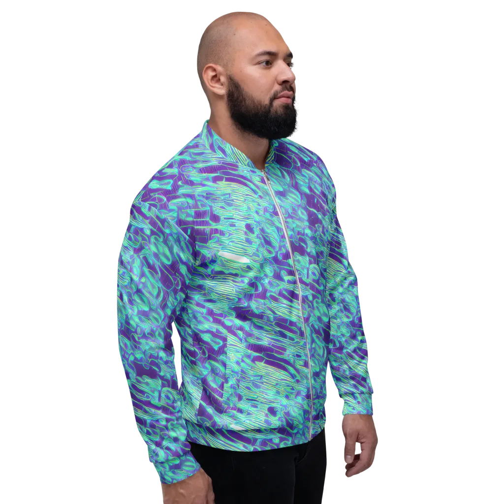 Aqua Fever on Bomber Jacket — Right