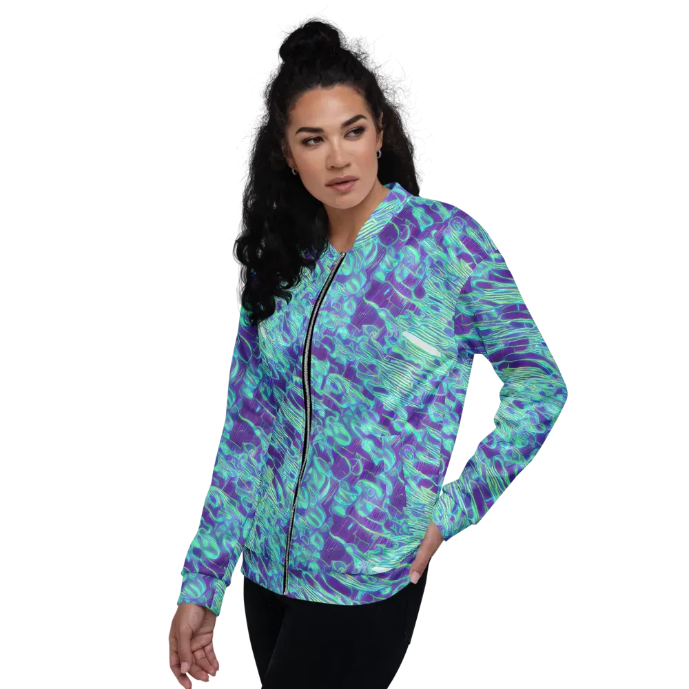 Aqua Fever on Bomber Jacket — Left