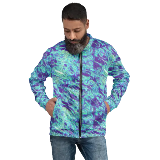 Aqua Fever on a Bomber Jacket