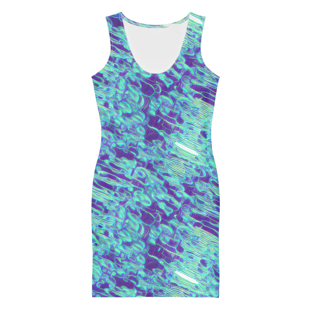 Aqua Fever on Bodycon Dress — Front