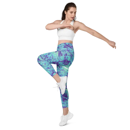 Aqua Fever on a Leggings with Pockets