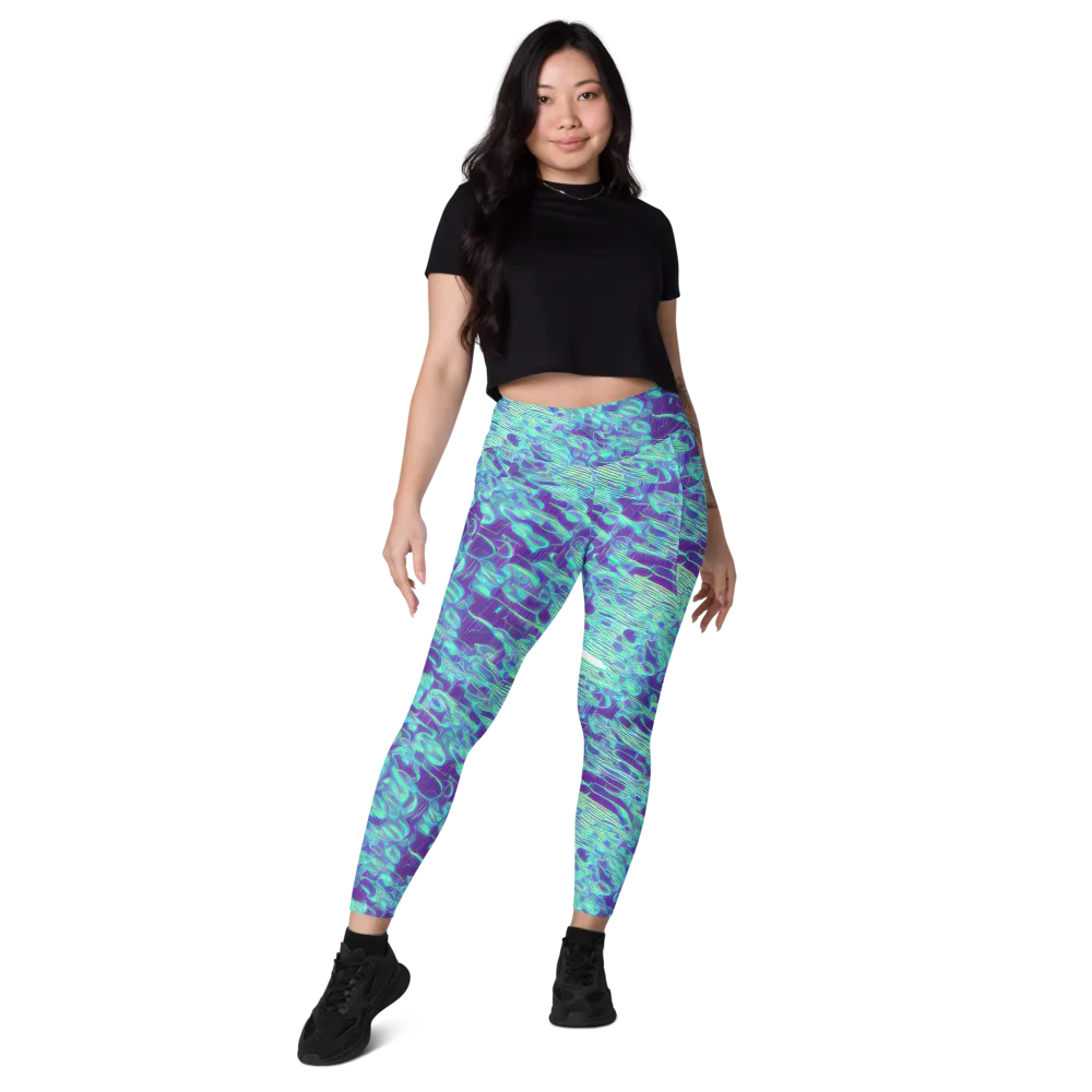 Aqua Fever on Leggings with Pockets — Front