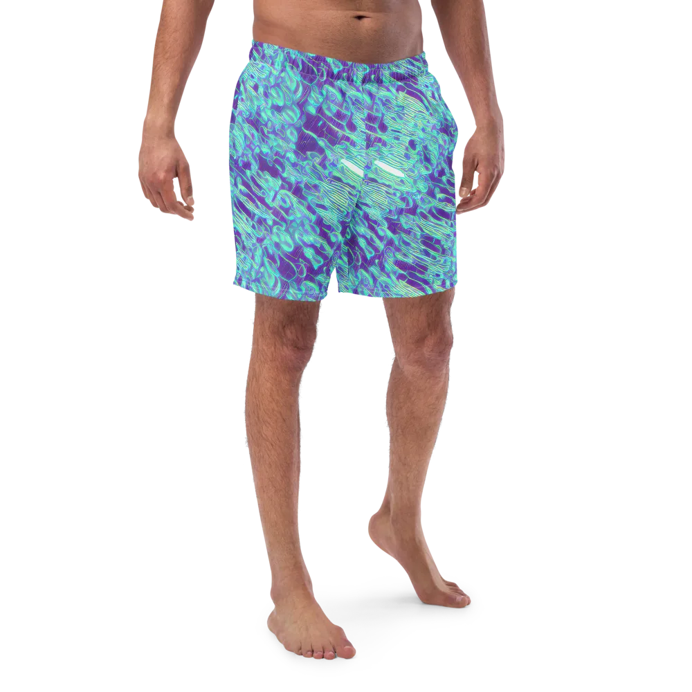Aqua Fever on Swim Trunks — Front