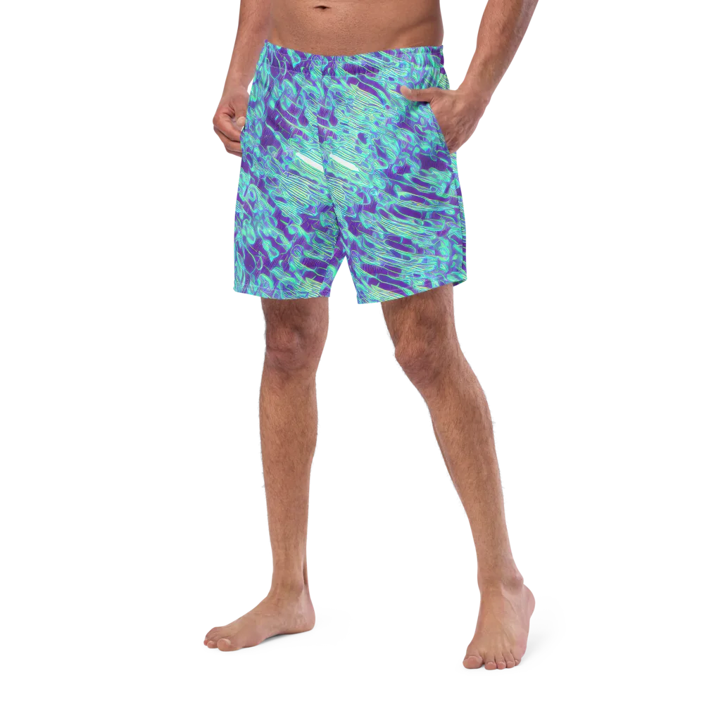 Aqua Fever on Swim Trunks — Left Front