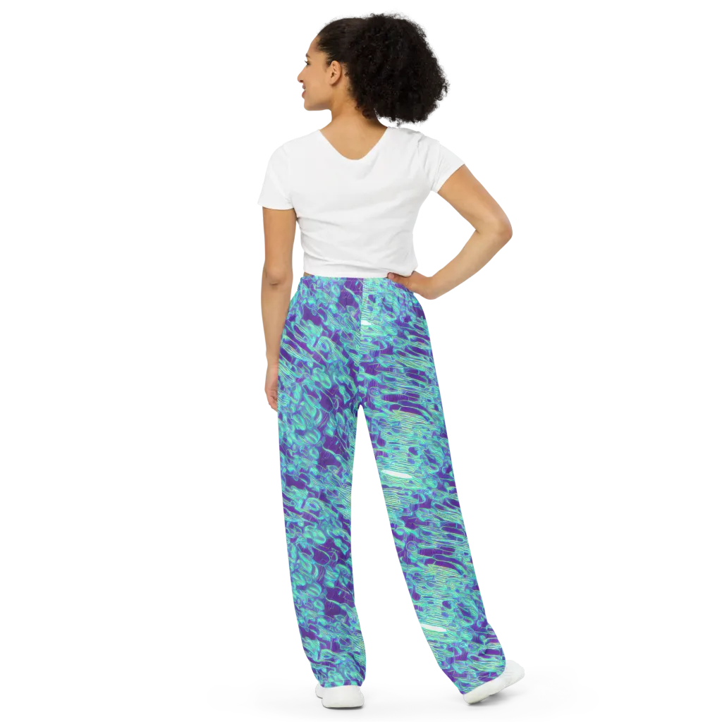 Aqua Fever on Wide-Leg Pants — Back