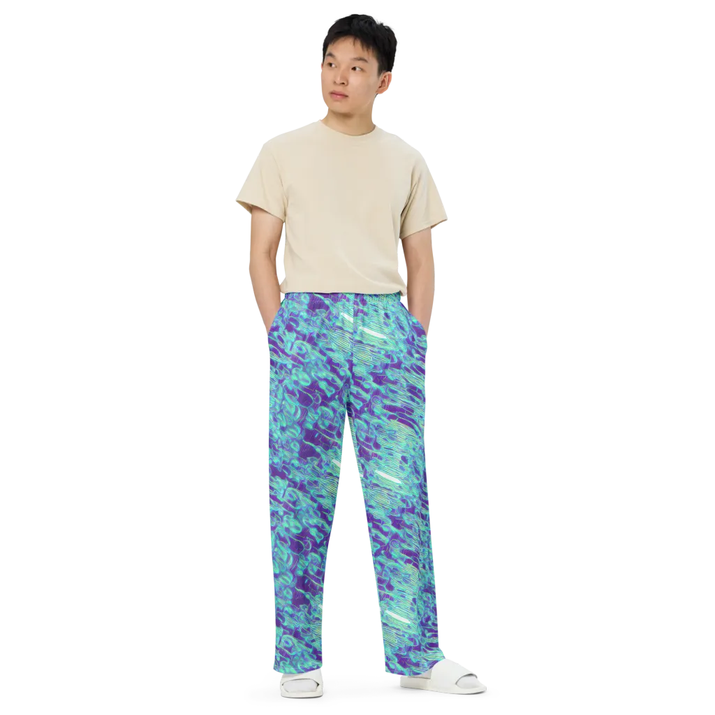 Aqua Fever on Wide-Leg Pants — Front