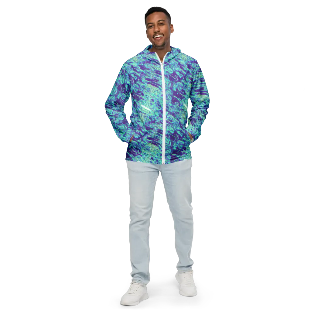 Aqua Fever on Men's Windbreaker — Front