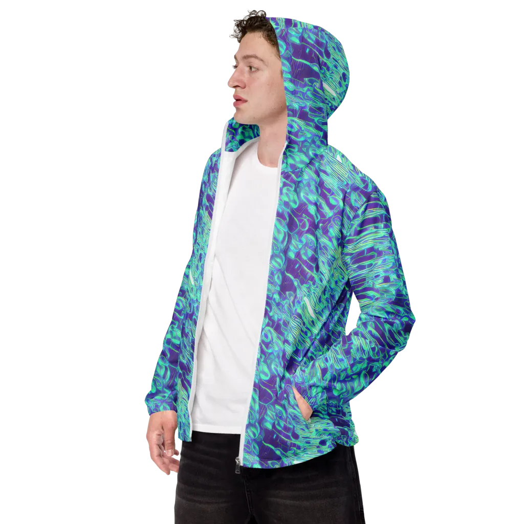 Aqua Fever on Men's Windbreaker — Left Front