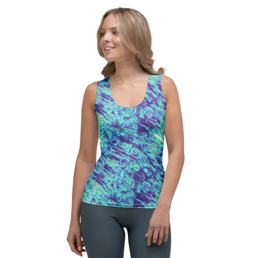 Aqua Fever on a Women's Tank Top