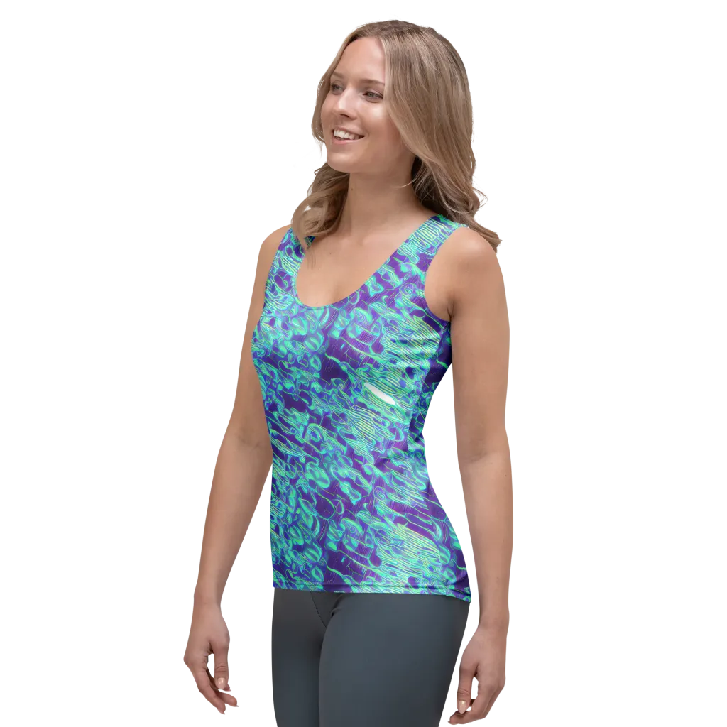 Aqua Fever on Women's Tank Top — Left Front
