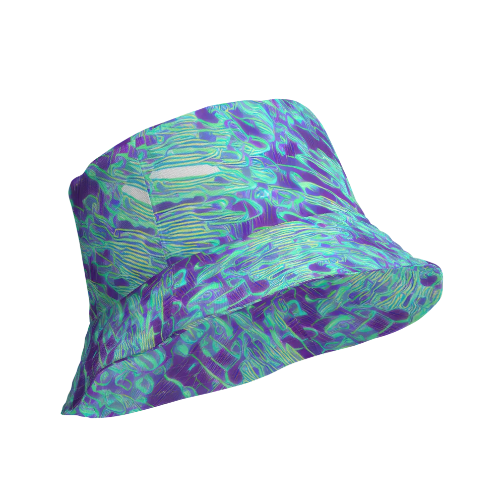 Aqua Fever on Reversible Bucket Hat — Product details Outside
