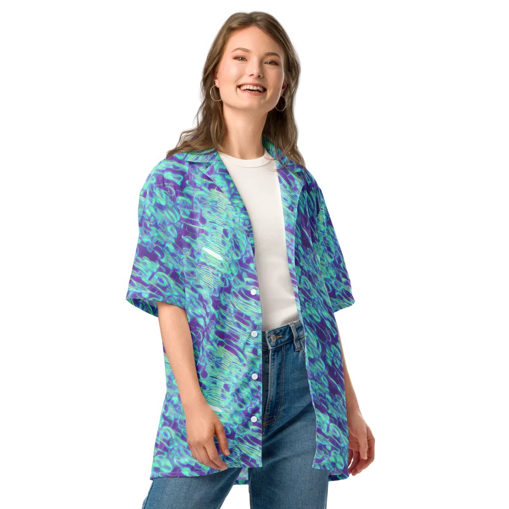 Aqua Fever on Button Shirt — Front