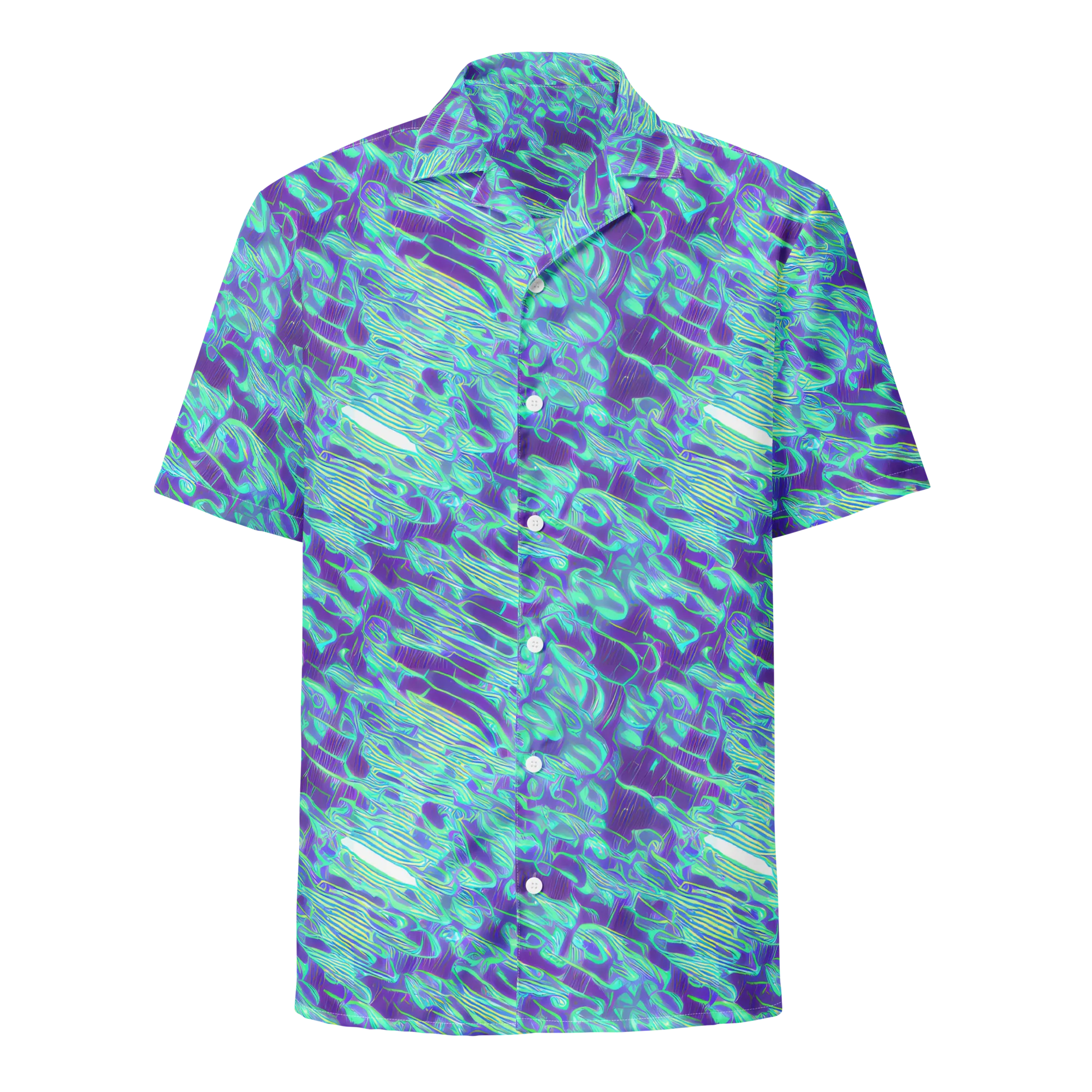 Aqua Fever on Button Shirt — Front