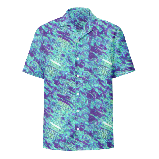 Aqua Fever on a Button Shirt