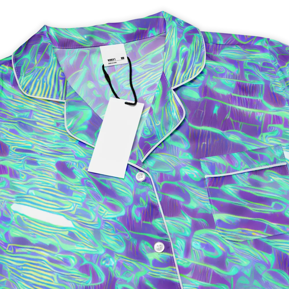 Aqua Fever on Women's Short Sleeve Pajama Top — Product details