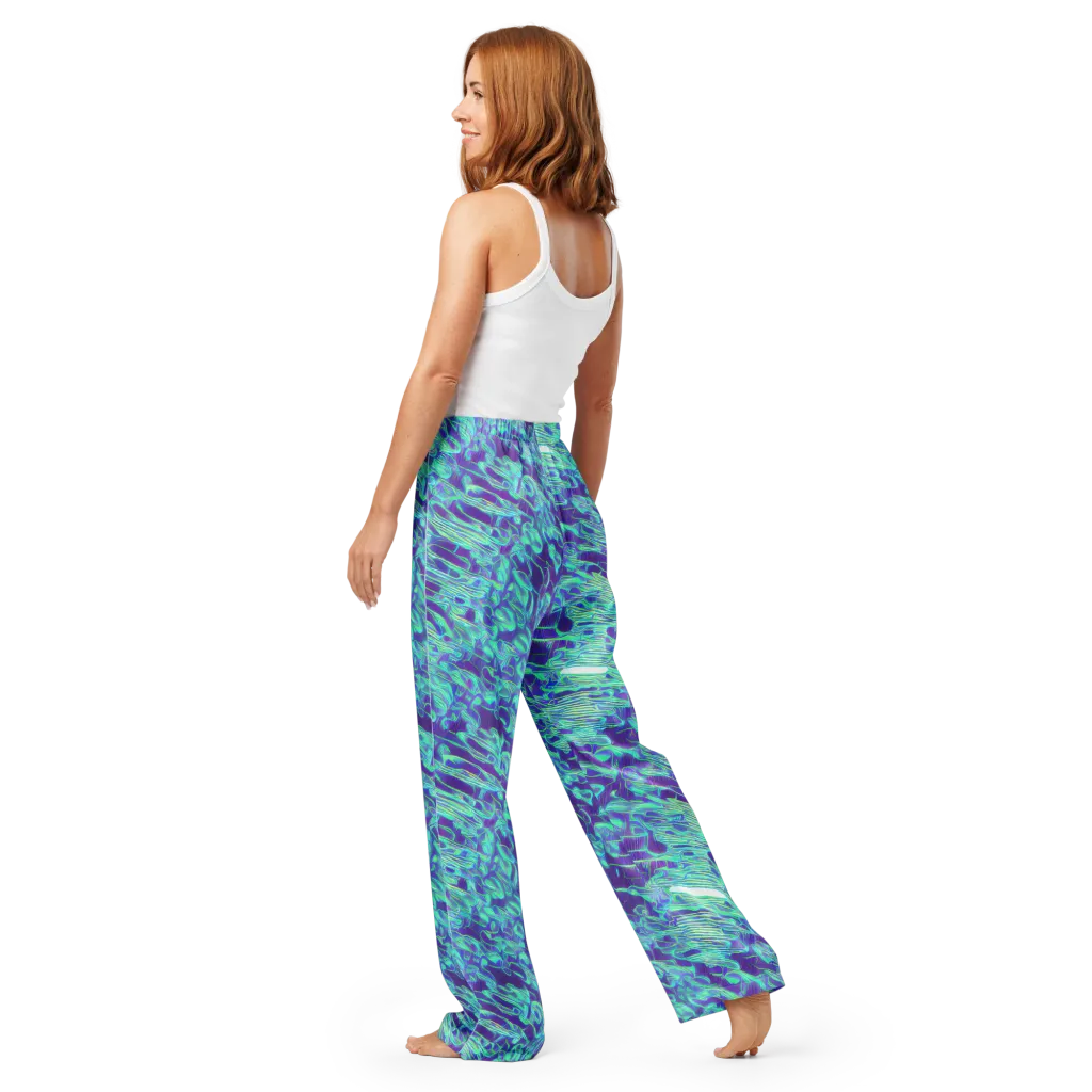 Aqua Fever on Women's Pajama Pants — Back