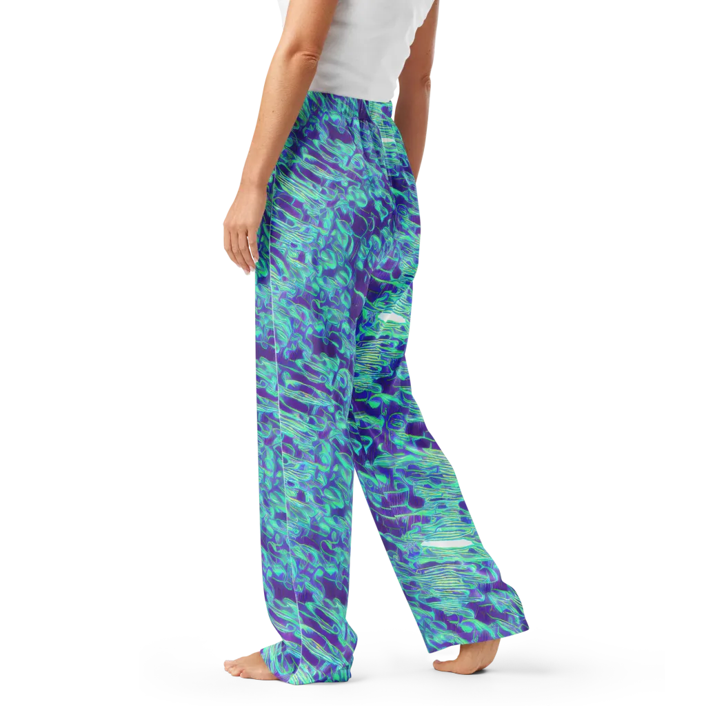 Aqua Fever on Women's Pajama Pants — Left