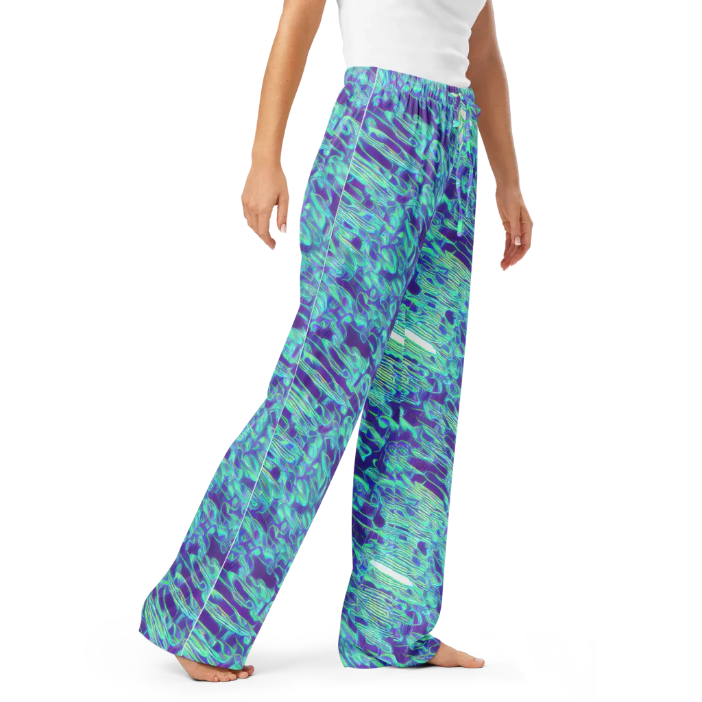 Aqua Fever on Women's Pajama Pants — Right Front