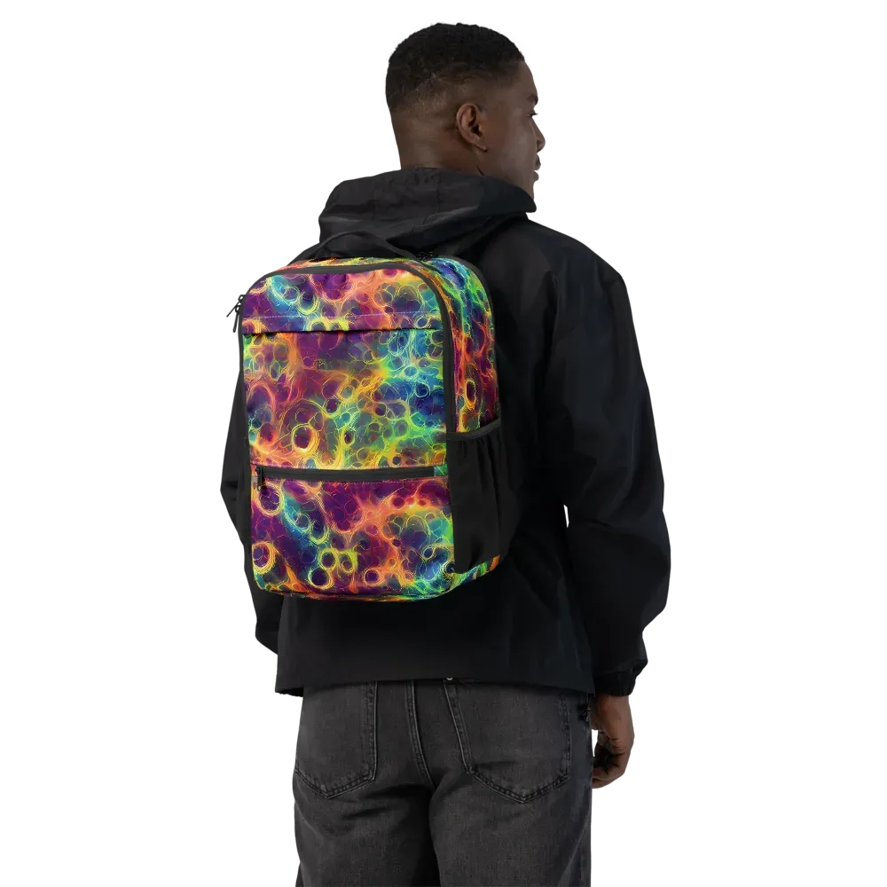 Neon Whorl on Utility Backpack — Back