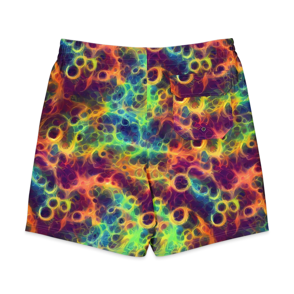 Neon Whorl on Men's Board Shorts — Back