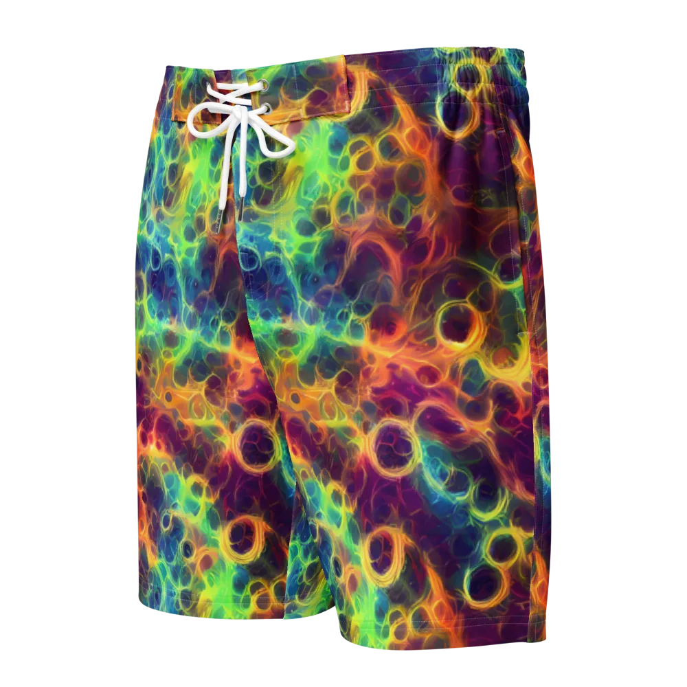 Neon Whorl on Men's Board Shorts — Front