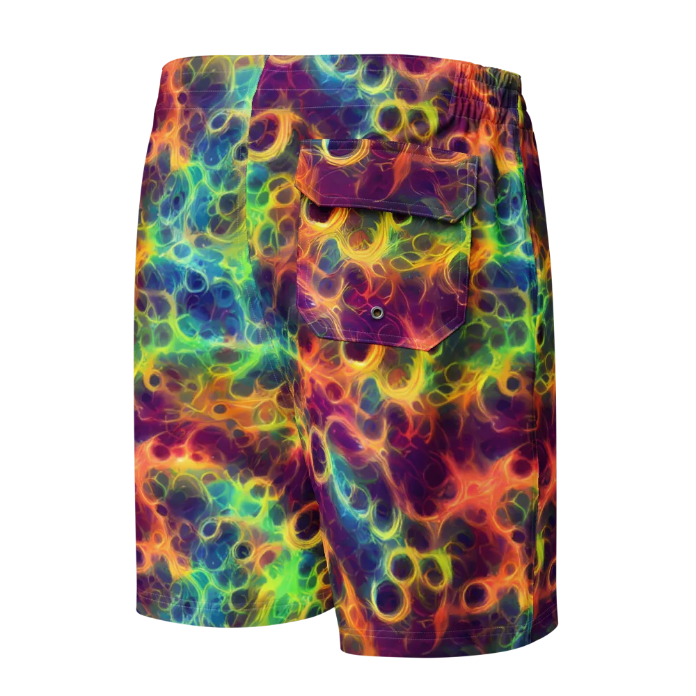 Neon Whorl on Men's Board Shorts — Back