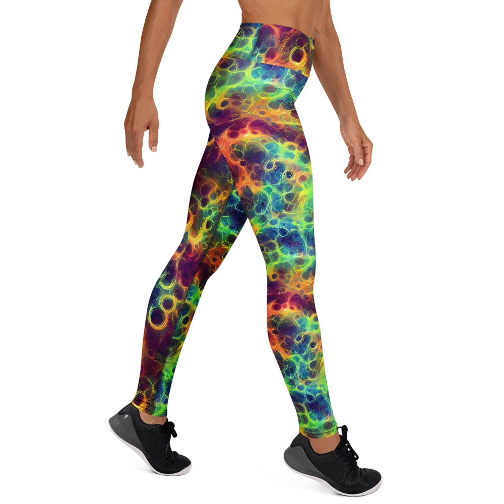 Neon Whorl on Yoga Leggings — Right