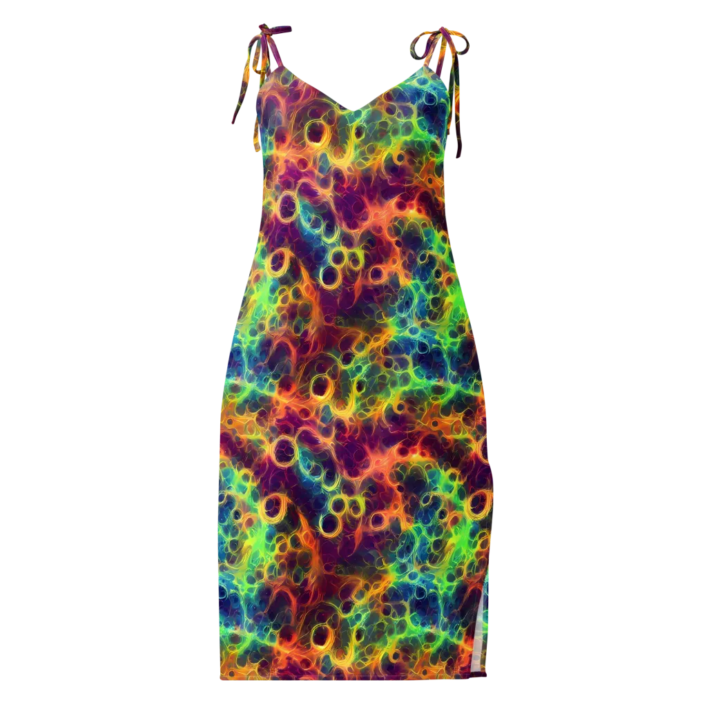 Neon Whorl on Slip Dress — Front