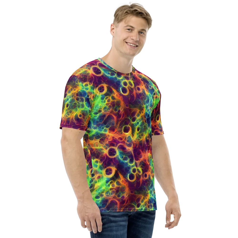 Neon Whorl on Men's Crew Neck T-Shirt — Right