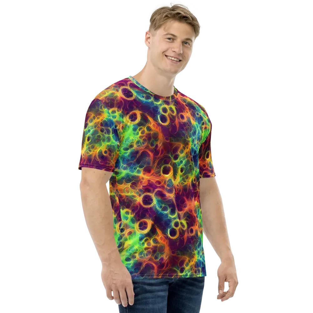 Neon Whorl on Men's Crew Neck T-Shirt — Right