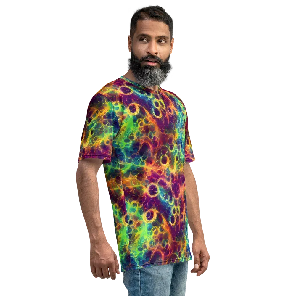 Neon Whorl on Men's Crew Neck T-Shirt — Right