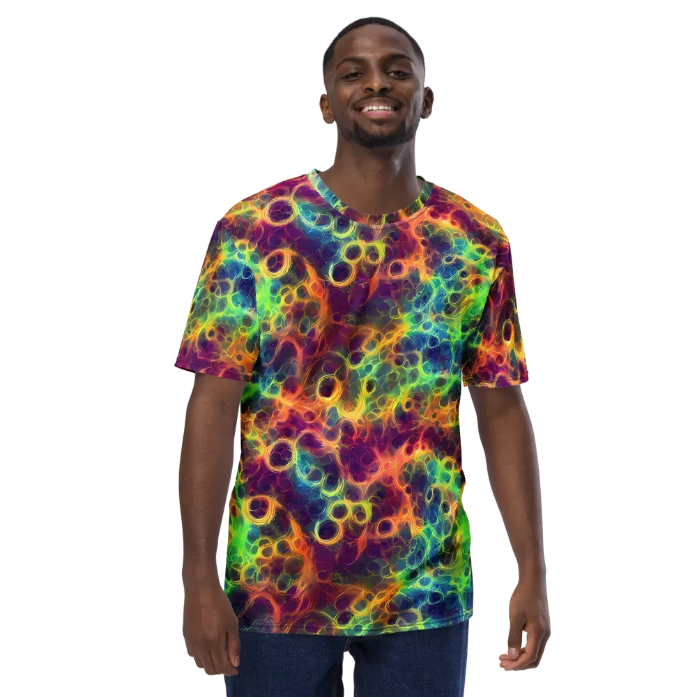 Neon Whorl on Men's Crew Neck T-Shirt — Front