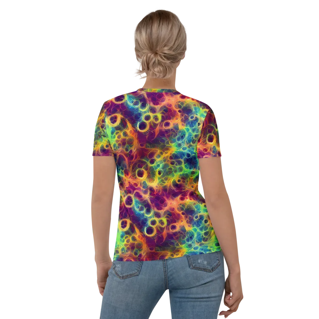 Neon Whorl on Women's Crew Neck T-Shirt — Back