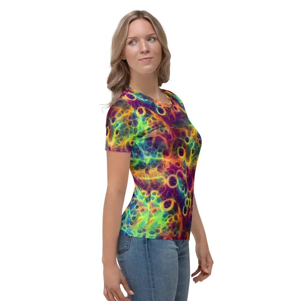 Neon Whorl on Women's Crew Neck T-Shirt — Right