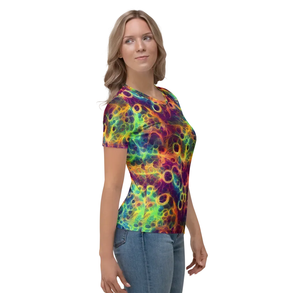 Neon Whorl on Women's Crew Neck T-Shirt — Right
