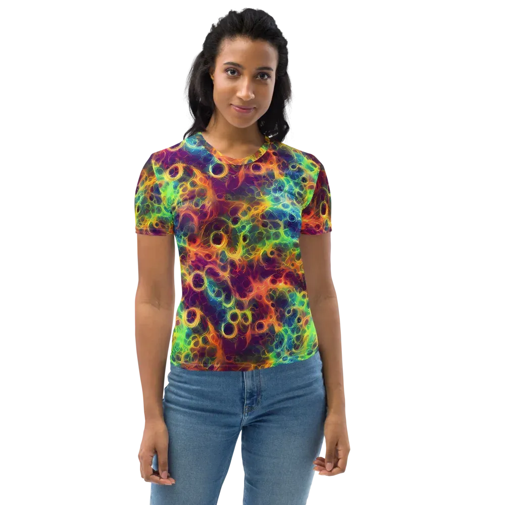 Neon Whorl on Women's Crew Neck T-Shirt — Front