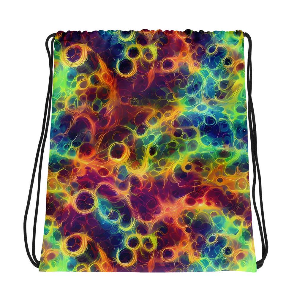 Neon Whorl on Drawstring Bag — Photo
