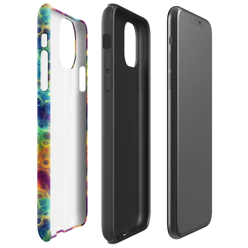 Neon Whorl on Tough Case for iPhone® — Right